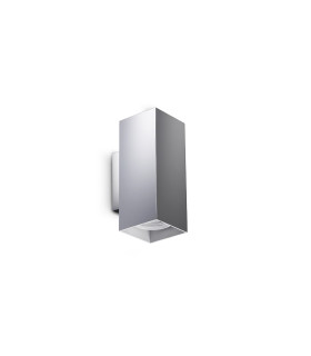 Look 15cm Square Up & Down Wall Lamp Chrome 2x GU10-1