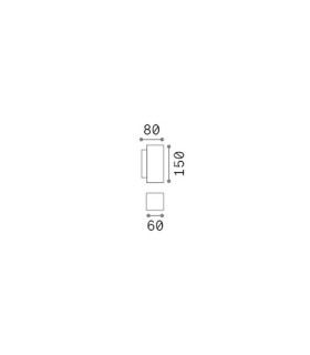 Look 15cm Square Up & Down Wall Lamp Chrome 2x GU10-2