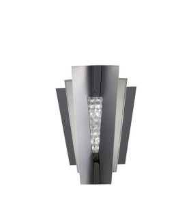 Flush Wall Lamp 2 Light Stainless Steel, Crystal - 1