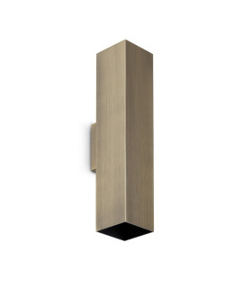 Look 30cm Square Up & Down Wall Lamp Burnished Brass 2x GU10-1