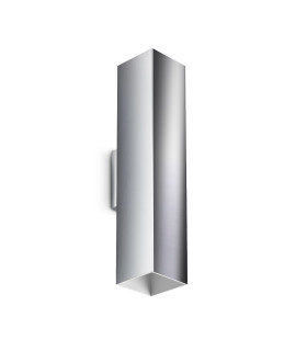 Look 30cm Square Up & Down Wall Lamp Chrome 2x GU10-1