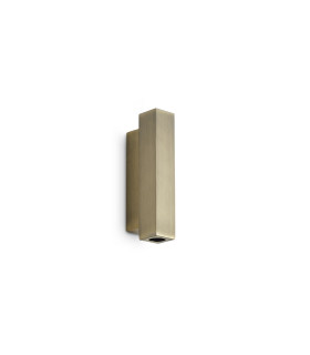 Look 15cm Square Up & Down Wall Lamp Brass 2x LED 900lm 3000K-1