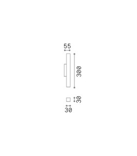 Look 30cm Square Up & Down Wall Lamp White 2x LED 900lm 3000K-2