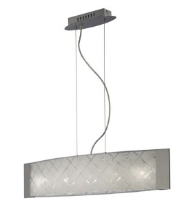 Ceiling Pendant 5 Light Polished Chrome, Glass - 1