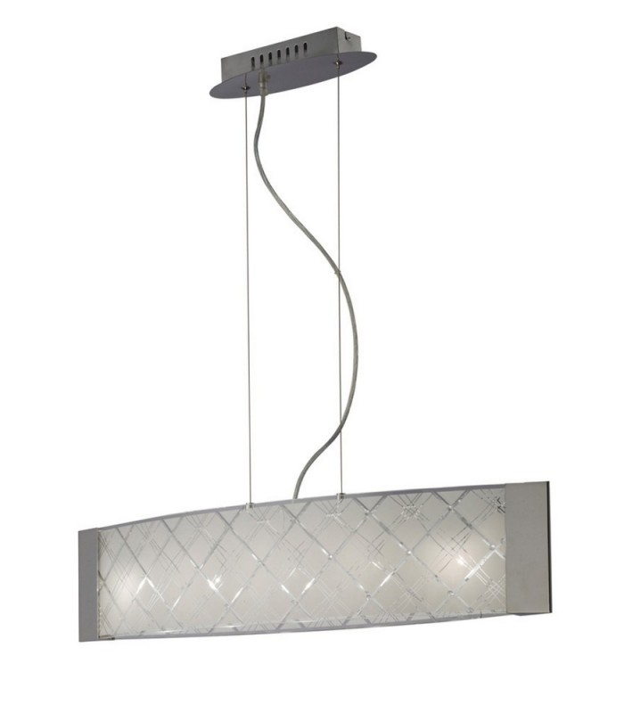Ceiling Pendant 5 Light Polished Chrome, Glass - 1