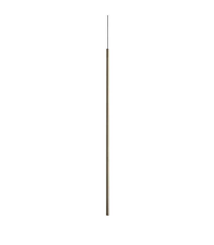 Look 100cm Slim Pendant Ceiling Light Brass 1x LED 220lm 3000K-1