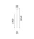 Look 100cm Slim Pendant Ceiling Light Brass 1x LED 220lm 3000K-2