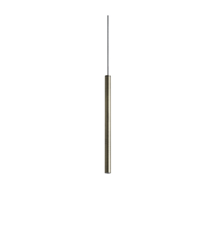 Look 25cm Slim Pendant Ceiling Light Brass 1x LED 220lm 3000K-1