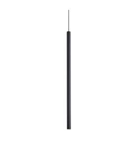 Look 40cm Slim Pendant Ceiling Light Black 1x LED 220lm 3000K-1