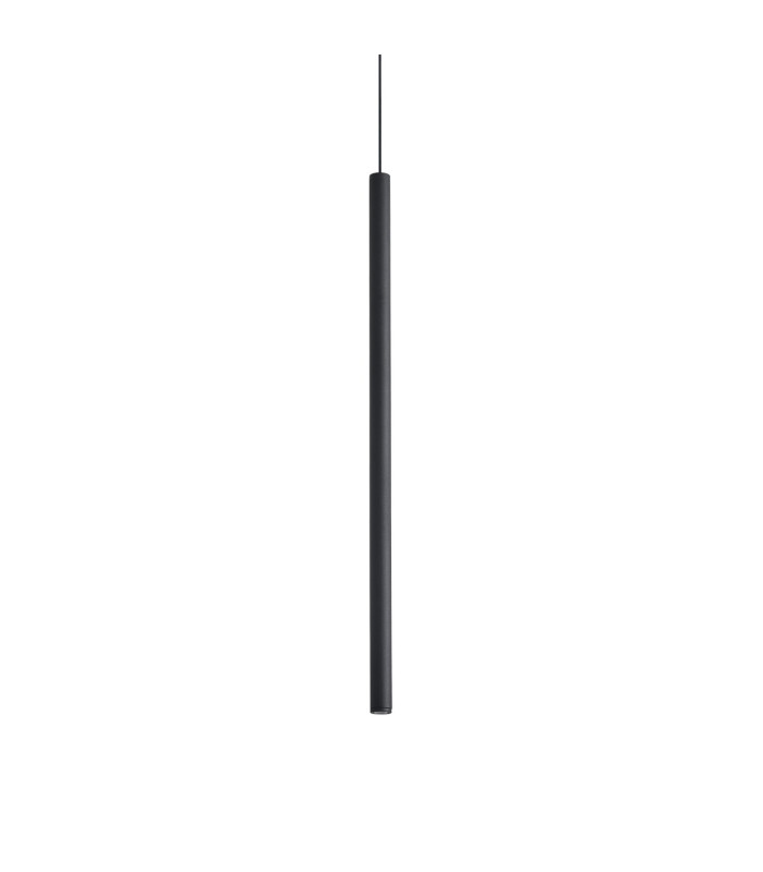 Look 40cm Slim Pendant Ceiling Light Black 1x LED 220lm 3000K-1