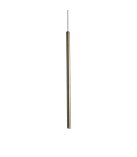 Look 40cm Slim Pendant Ceiling Light Brass 1x LED 220lm 3000K-1