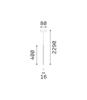 Look 40cm Slim Pendant Ceiling Light Brass 1x LED 220lm 3000K-2