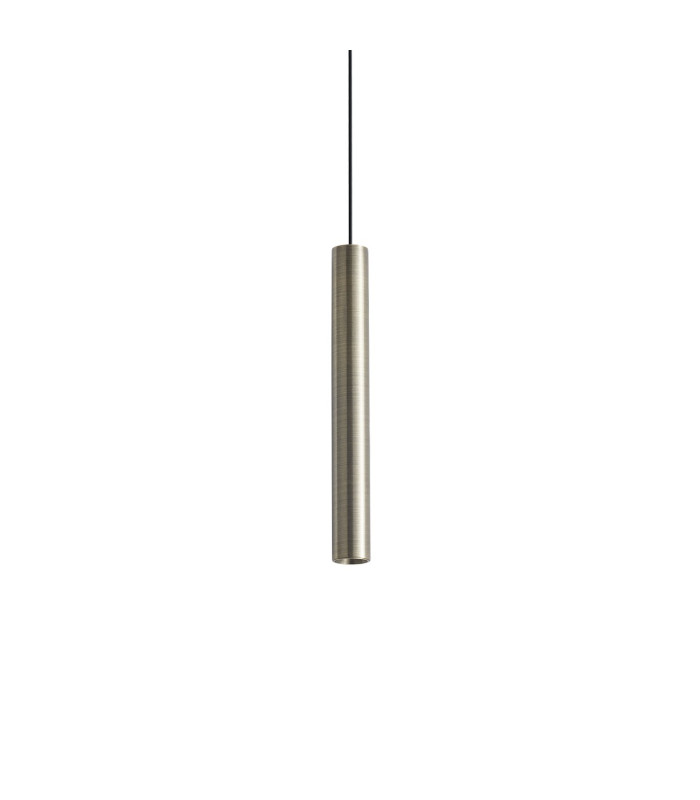 Look 25cm Slim Pendant Ceiling Light Brass 1x LED 1000lm 3000K-1