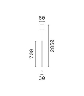 Look 70cm Slim Pendant Ceiling Light Brass 1x LED 1000lm 3000K-2