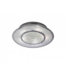Flush Ceiling Round 5 Light Polished Chrome, Glass, Crystal - 1