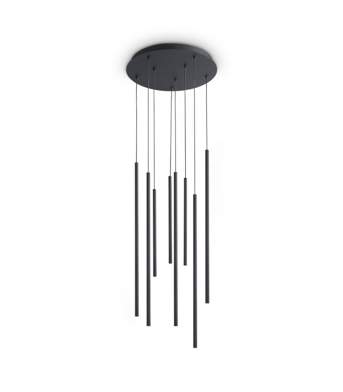 Look Cluster Pendant Ceiling Light Black 8x LED 1550lm 3000K-1