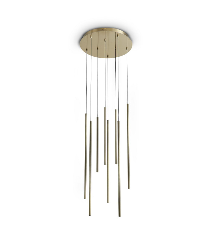 Look Cluster Pendant Ceiling Light Brass 8x LED 1550lm 3000K-1