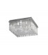 Flush Ceiling 8 Light Polished Chrome, Glass - 1
