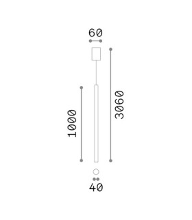 Look 100cm Super Slim Pendant Ceiling Light Brass 1x GU10-2