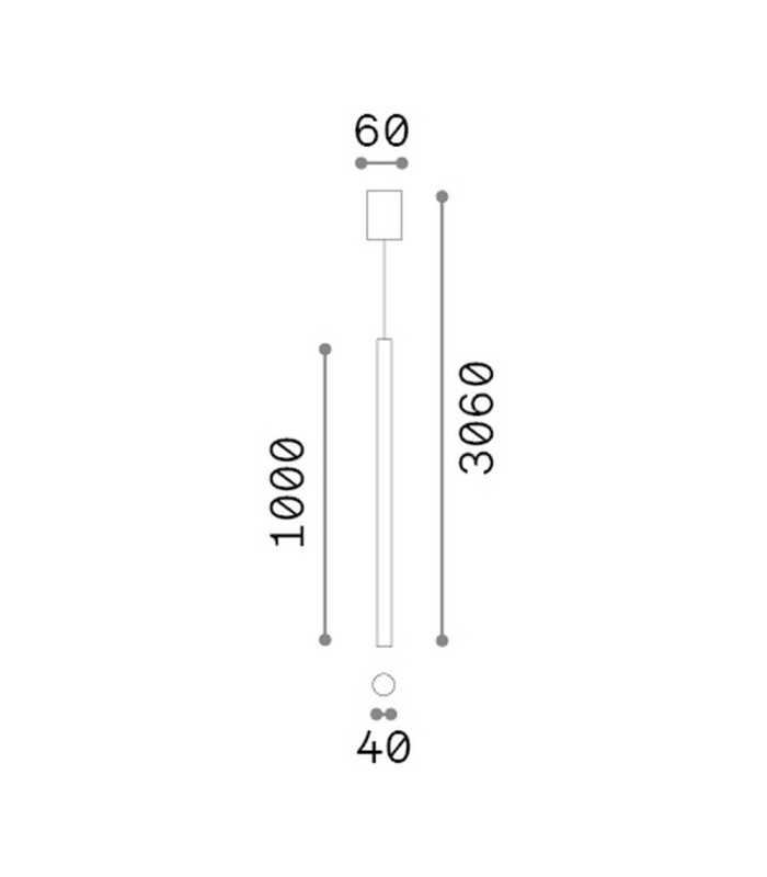 Look 100cm Super Slim Pendant Ceiling Light Brass 1x GU10-2