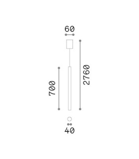 Look 70cm Super Slim Pendant Ceiling Light White 1x GU10-2
