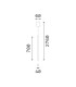 Look 70cm Super Slim Pendant Ceiling Light Brass 1x GU10-2