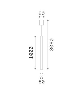 Look 100cm Slim Pendant Ceiling Light White 1x GU10-2
