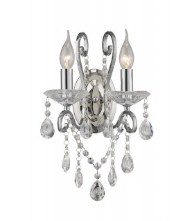 Wall Lamp Switched 2 Candle Light Polished Chrome, Crystal - 1