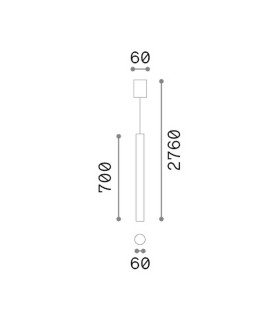 Look 70cm Slim Pendant Ceiling Light White 1x GU10-2