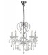 Ceiling Pendant Chandelier 5 Light Polished Chrome, Crystal - 1