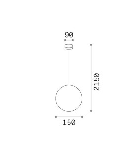 Mapa Globe Pendant Ceiling Light White 1x G9-2