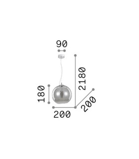 Nemo 20cm Dome Pendant Ceiling Light Shaded Chrome 1x E27-2