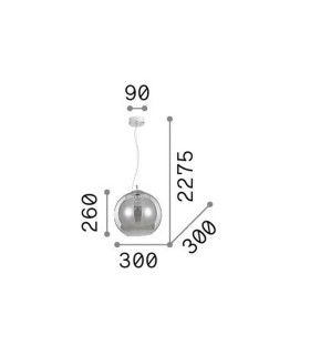 Nemo 30cm Dome Pendant Ceiling Light Shaded Chrome 1x E27-2