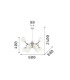 Nodi Multi Arm Pendant Ceiling Light Chrome 9x E14-2