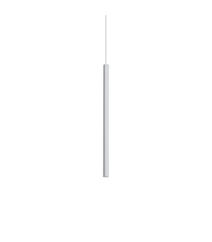Look Square Slim Pendant Ceiling Light White 1x LED 220lm 3000K-1