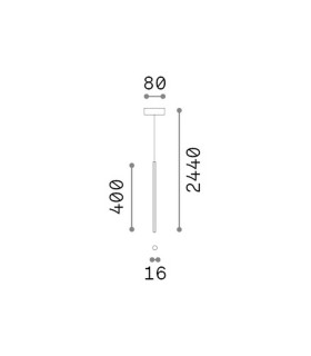 Look Square Slim Pendant Ceiling Light Brass 1x LED 220lm 3000K-2