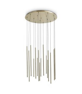 Look Cluster Pendant Ceiling Light Brass 16x LED 3100lm 3000K-1