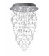 Ceiling Cluster Pendant Cone 9 Light Polished Chrome, Crystal - 1
