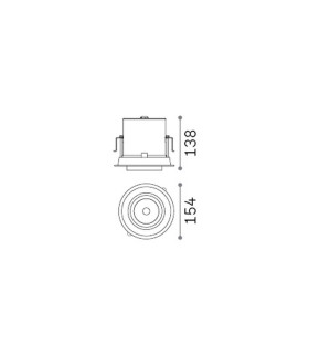 Nova Recessed Downlight Black 1x LED 2150lm 3000K-2