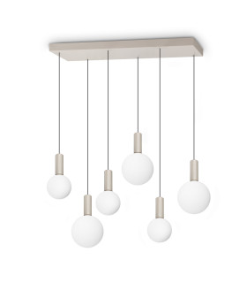 Odeon Bar Pendant Ceiling Light White 6x LED 5500lm 3000K-1