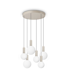 Odeon Cluster Pendant Ceiling Light White 6x LED 5500lm 3000K-1