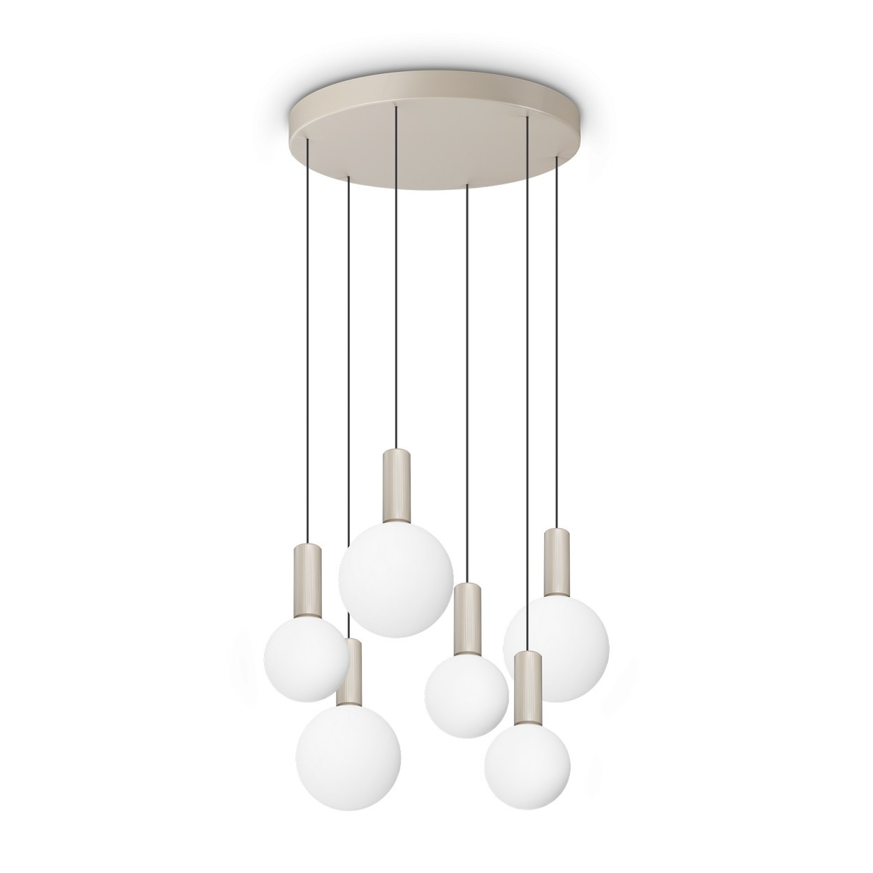 Odeon Cluster Pendant Ceiling Light White 6x LED 5500lm 3000K