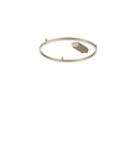 Oracle Slim 50cm Non Dim 3000K Round Integrated LED Semi Flush Ceiling Light Brass 3250lm-1