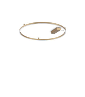 Oracle Slim 70cm Non Dim 3000K Round Integrated LED Semi Flush Ceiling Light Brass 4350lm-1