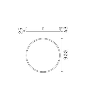 Oracle Slim 90cm Non Dim 3000K Round Integrated LED Semi Flush Ceiling Light Brass 5650lm-2