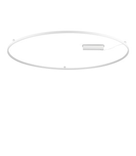 Oracle Slim 150cm Non Dim 3000K Round Integrated LED Semi Flush Ceiling Light White 9300lm-1