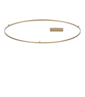 Oracle Slim 150cm Non Dim 3000K Round Integrated LED Semi Flush Ceiling Light Brass 9300lm-1