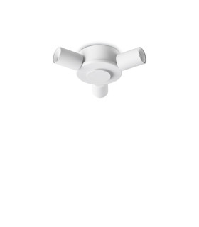 Set Up Multi Arm Semi Flush Ceiling Lamp White 3x E27-1