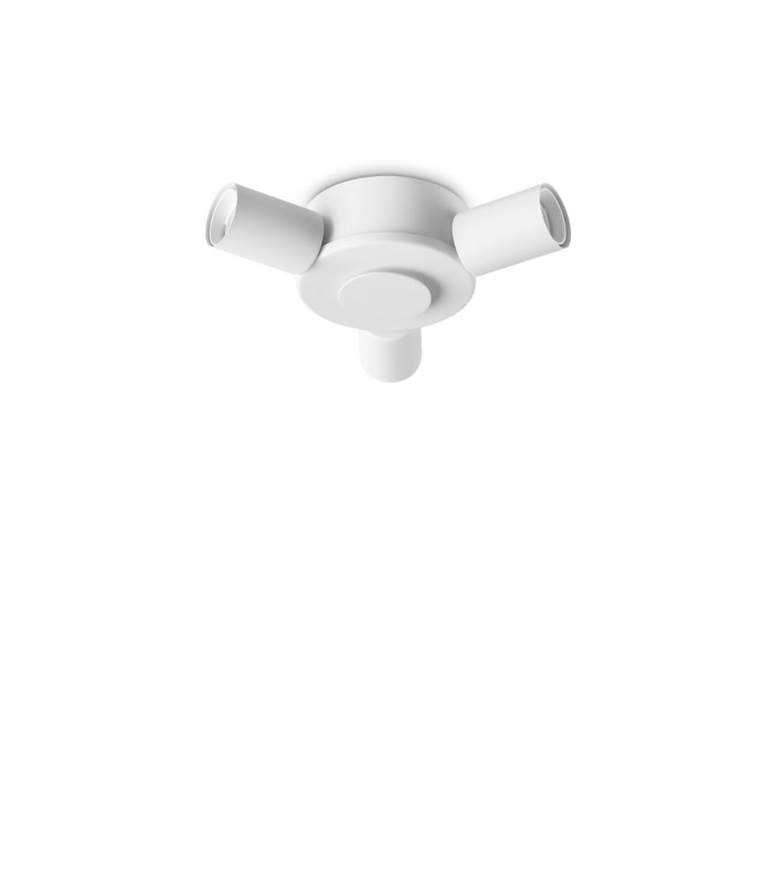 Set Up Multi Arm Semi Flush Ceiling Lamp White 3x E27-1