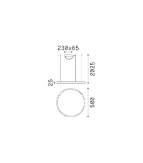 Oracle Slim 50cm Non Dim 3000K Round Integrated LED Pendant Ceiling Light Brass 3250lm-2
